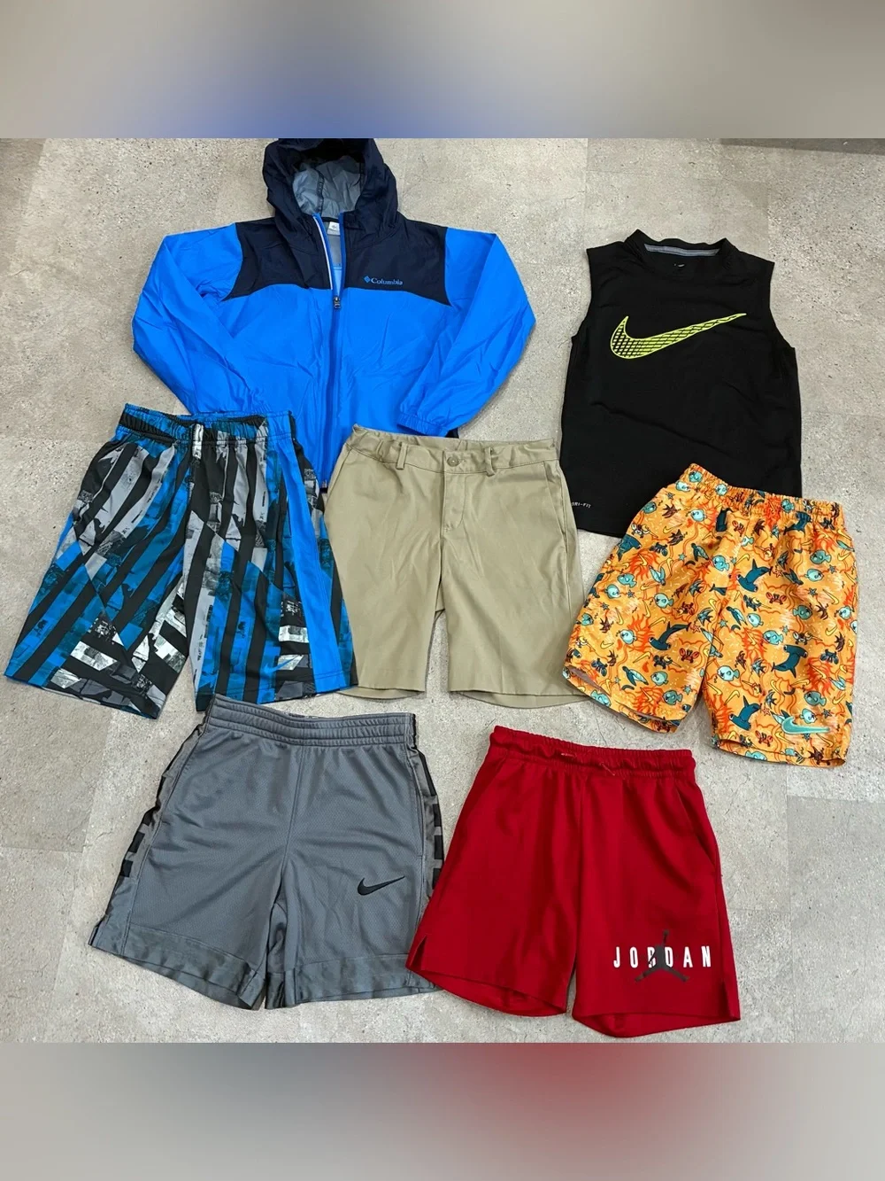 Boys NIKE/COLUMBIA Shorts…Tank Top & Jacket, sz Small (8)